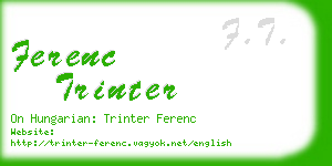 ferenc trinter business card
